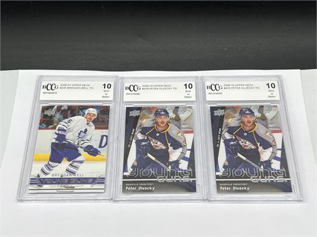 3 BCCG GRADED 10 YOUNG GUNS