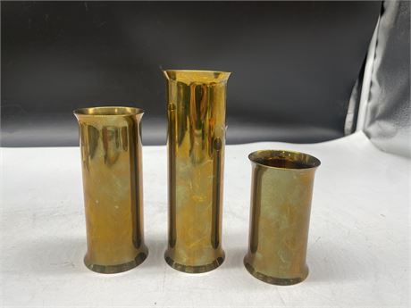 3 VINTAGE SCANMALAYS BRASS HOLDERS (MADE IN DENMARK