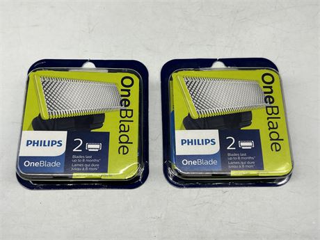 2 NEW PHILIPS ONE BLADES (4 total)