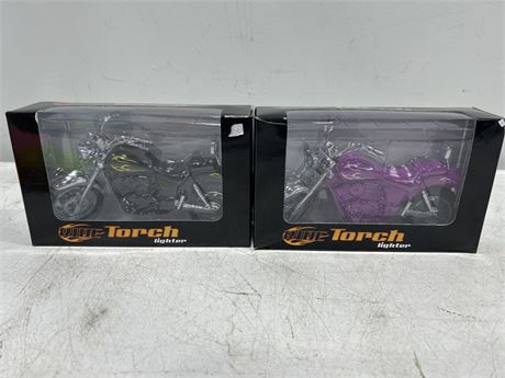 2 RIDE TORCH MOTORCYCLE LIGHTERS - NEW IN BOX