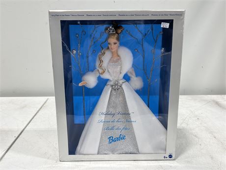 2003 HOLIDAY VISIONS BARBIE IN BOX - BOX HAS DAMAGE (14” tall)