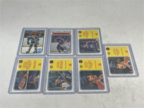 (7) 1982/83 OPC WAYNE GRETZKY CARDS