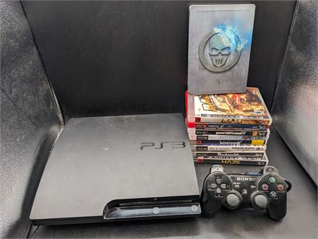 PS3 SLIM CONSOLE WITH GAMES - VERY GOOD CONDITION