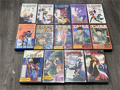 14 JAPANESE ANIME VHS TAPES