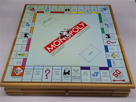 COLLECTORS EDITION WOODEN MONOPOLY GAME