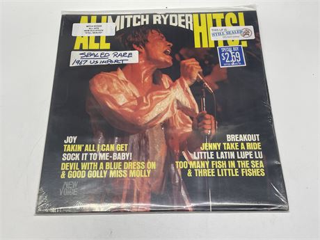 SEALED RARE 1967 US IMPORT ALL MITCH RYDER HITS