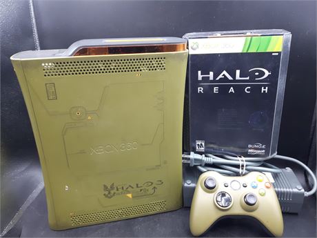 LIMITED EDITION HALO XBOX 360 CONSOLE WITH HALO REACH CE - VERY GOOD CONDITION