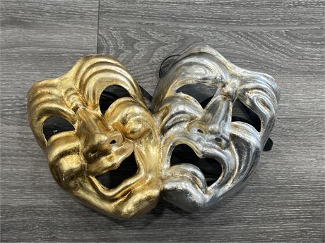 VENETIAN DUAL OPERA MASK - HAND CRAFTED IN ITALY - 13” WIDE