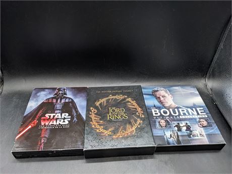 STAR WARS COMPLETE SAGA / LORD OF THE RINGS COLLECTION / BOURNE COLLECTION