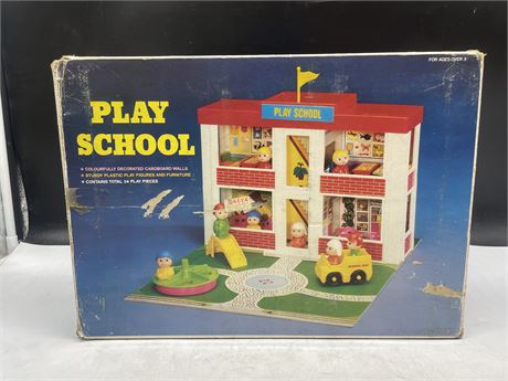 VINTAGE PLAY SCHOOL SET IN BOX