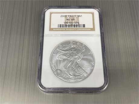 NGC GRADED MS 69 - 2003 EAGLE S $1