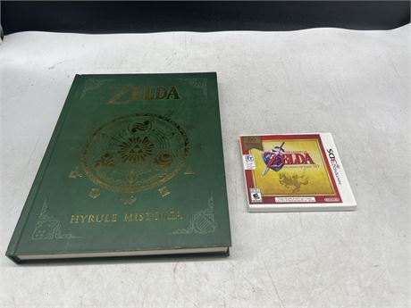 3DS ZELDA OCARINA OF TIME + HYRULE HISTORIA BOOK