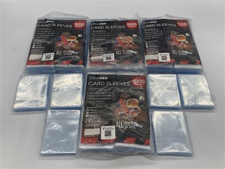 LARGE LOT OF NEW CARD SLEEVES (4000+)