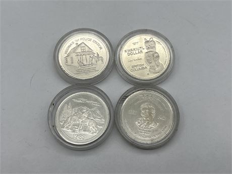 4 COLLECTABLE CANADIAN DOLLARS IN CASES