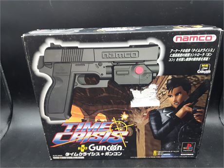 JAPANESE TIME CRISIS WITH GUN - CIB - VERY GOOD CONDITION - PLAYSTATION