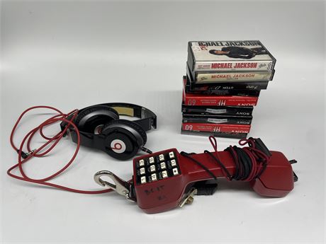 DR BEAT SOLO’s (AS IS) - 9 CASSETTES - 1 VINTAGE TELEPHONE LINE TESTER