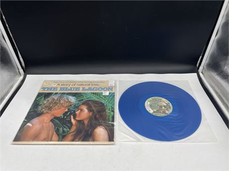 THE BLUE LAGOON - ORIGINAL MOTION PICTURE SOUND TRACK - 1ST PRESS BLUE VINYL