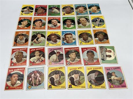 (30) 1959 TOPPS MLB CARDS