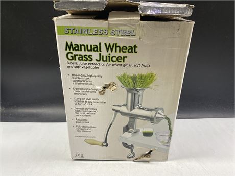 OPEN BOX MANUAL WHEAT GRASS JUICER