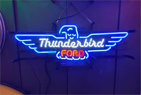 (NEW) FORD THUNDERBIRD NEON SIGN - 18”x6” - WORKING