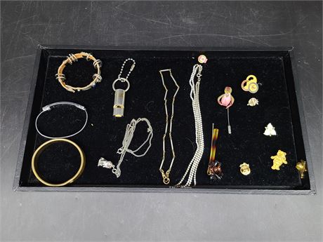MISC TRAY OF JEWELRY