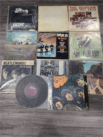 11 BEATLES RECORDS (Some scratched)