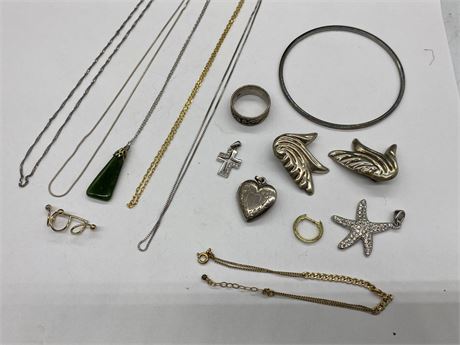 925 STERLING/OTHER ESTATE JEWELRY MIX