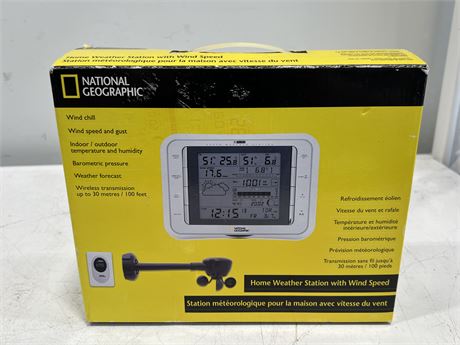 NATIONAL GEOGRAPHIC HOME WEATHER STATION W/WIND SPEED