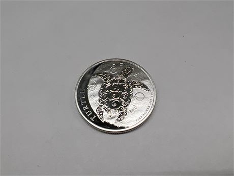 ONE TROY OUNCE .999 FINE SILVER TURTLE COIN