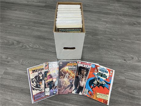 SHORTBOX OF MISC. MARVEL/DC COMICS - INCLUDED SEVERAL COMPLETE MINI SERIES