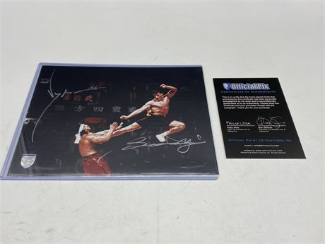 OFFICIAL PIX BLOODSPORT 8x10” SIGNED BY JEAN CLAUDE VAN DAMME & BOLO YOUNG