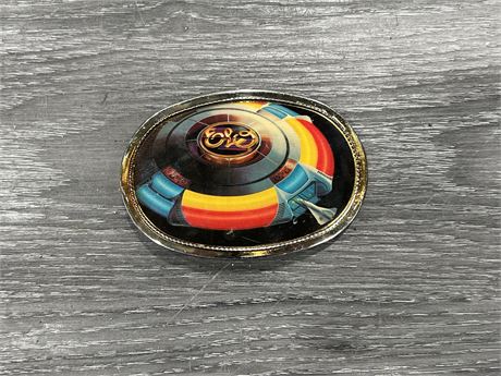 RARE 1977 ELO BELT BUCKLE - SUPER CLEAN - BY PACIFICA