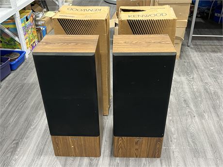 2 KENWOOD JL797 TOWER SPEAKERS W/BOXES (3ft tall)