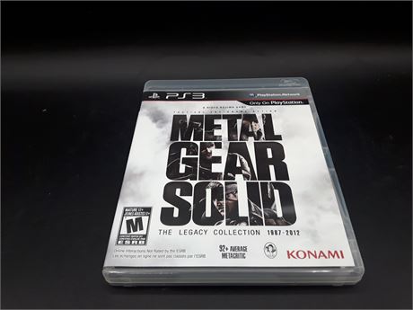 RARE - METAL GEAR SOLID LEGACY COLLECTION - CIB - MINT CONDITION - PS3