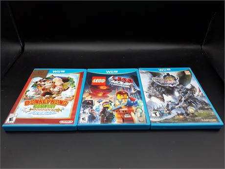 DONKEY KONG & MONSTER HUNTER & LEGO MOVIE - WII-U