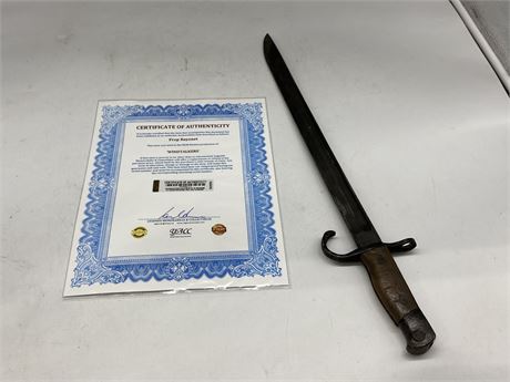 PROP BAYONET USED IN MGM MOVIE “WINDTALKERS” W/COA (RUBBER)