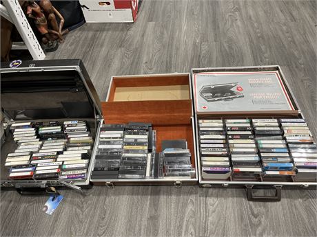 3 CASES OF BOLLYWOOD CASSETTE TAPES