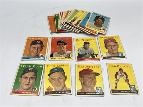 (36) 1958 TOPPS MLB CARDS