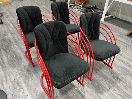 4 RETRO METAL CHAIRS BY “LIBERTY CANADA”