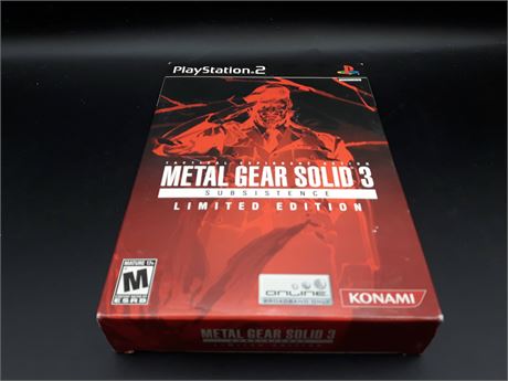 RARE - METAL GEAR SOLID 3 SUBSISTENCE LIMITED EDITION - EXCELLENT - PS2