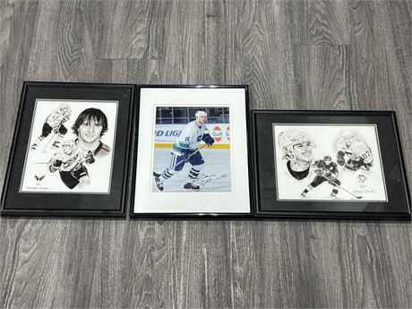 SIGNED TREVOR LINDEN PICTURE / OVECHKIN PICTURE & CROSBY PICTURE (11.5”x14.5”)