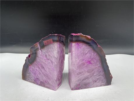 AGATE BOOKENDS - 5.5”