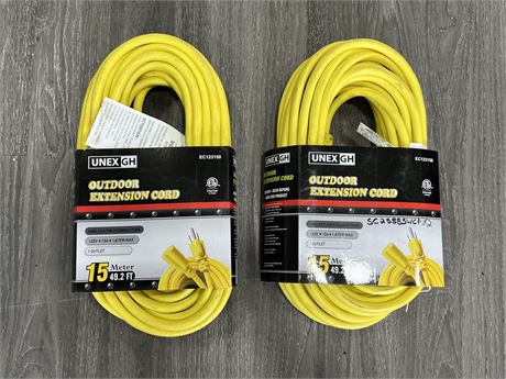 2 NEW EXTENSION CORDS