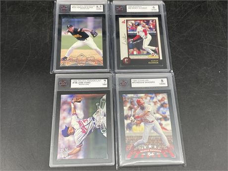 (4) KSA GRADED 1998 MLB CARDS