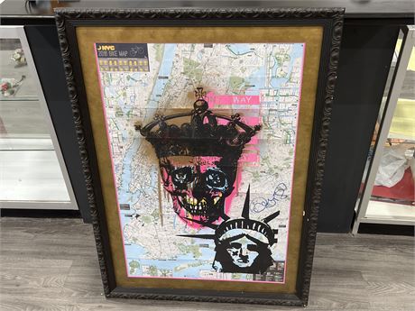 DENIS OUCH SIGNED ORIGINAL ART IN FRAME (31”x44”)