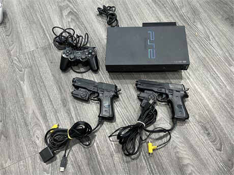 PLAYSTATION 2 CONSOLE W/CONTROLLER & ACCESSORIES