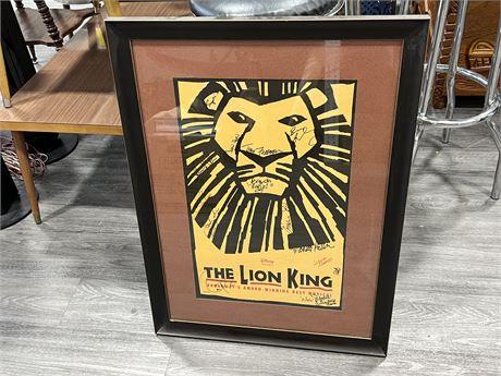 LION KING MUSICAL SIGNED POSTER - MANY SIGNATURES (23”x31”)