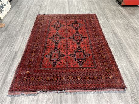 ANTIQUE PERSIAN HAND KNOTTED AREA CARPET - 93”x68”