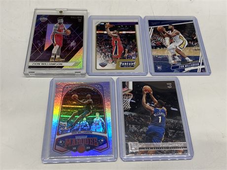 5 ZION ROOKIE CARDS