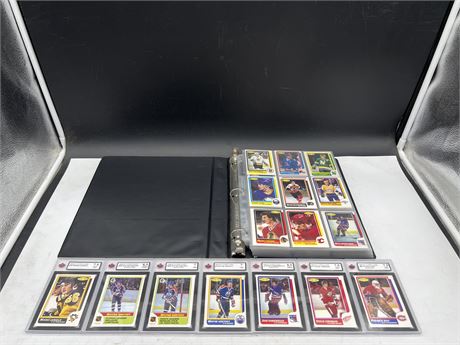 1986-87 COMPLETE OPC SET W/ 7 OF THE CARDS GRADED - ROY KSA 7.5